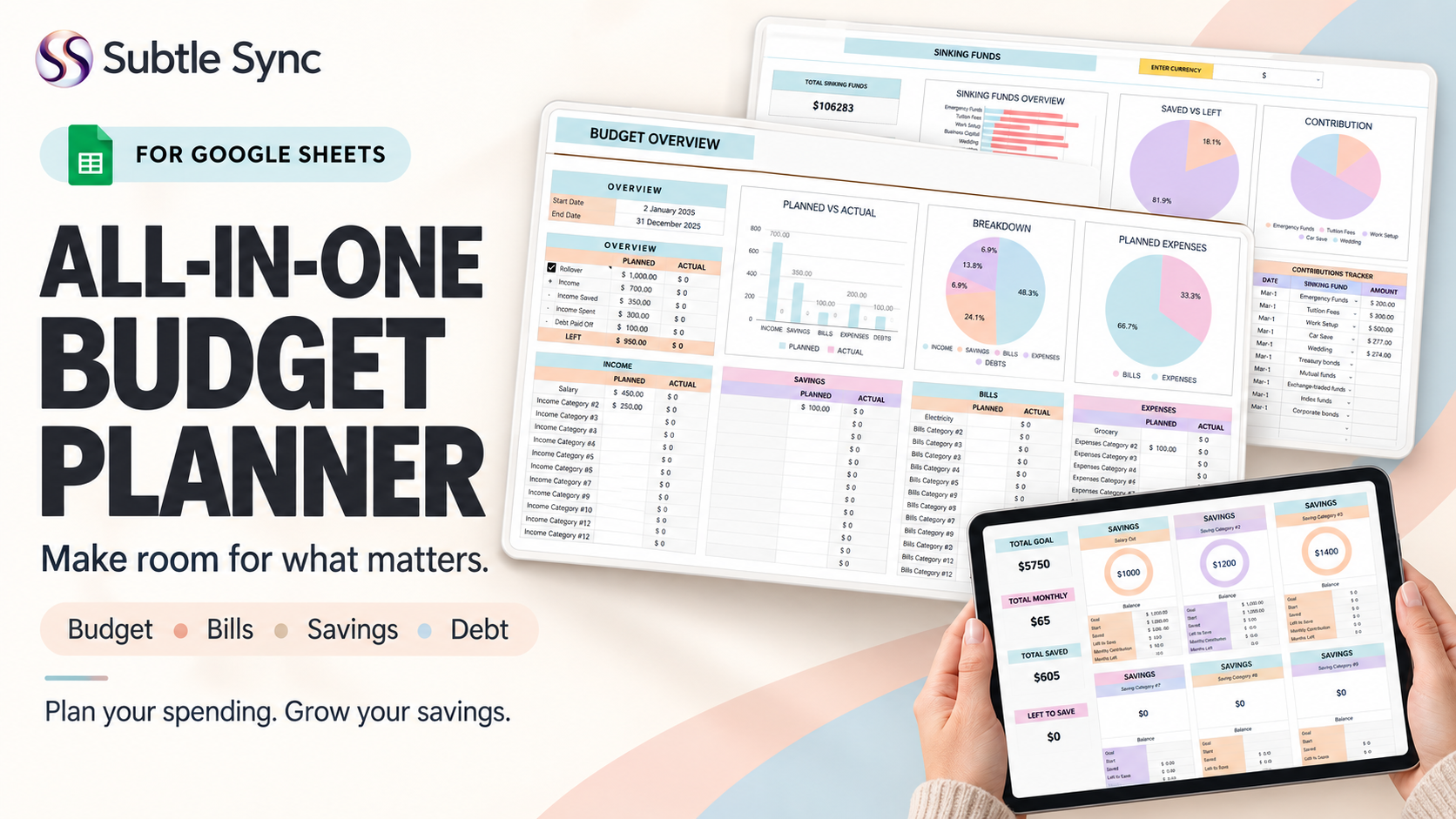 All-in-One Budget Planner for Google Sheets